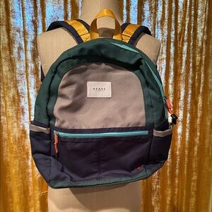 STATE Green and Navy Men's Backpack